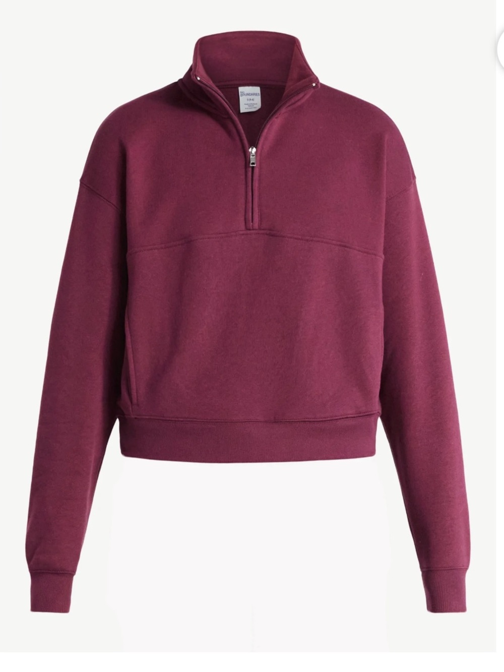 Quarter-Zip Women's Sweater in Deep Wine